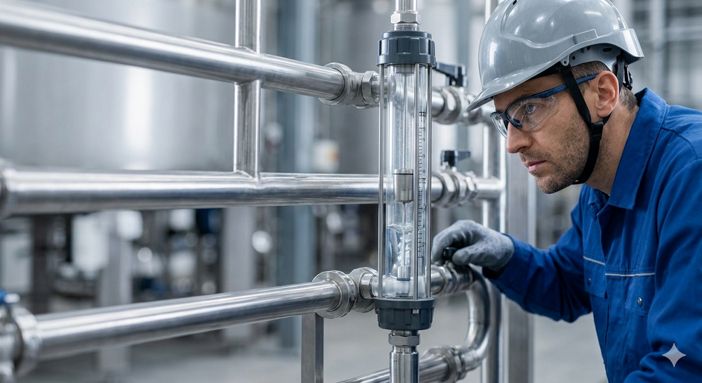 Como funciona um medidor de área variável (rotâmetro industrial)