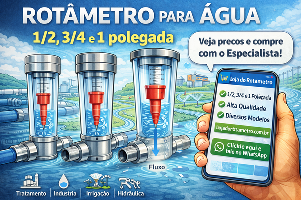 Rotâmetro para Água 1/2, 3/4 e 1 Polegada: Como Escolher o Ideal